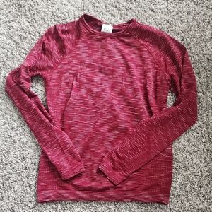 Girls Athleta Burgundy Long Sleeve Shirt